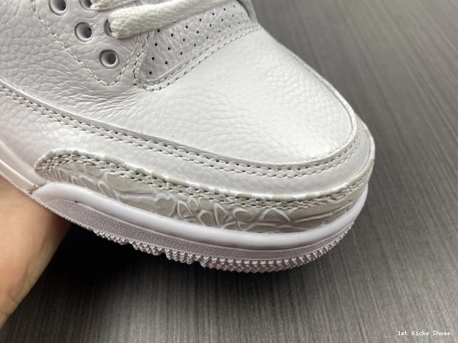1st Kicks Shoes 3 Air 'Triple 429487-111 Jordan White' PS Retro 0820